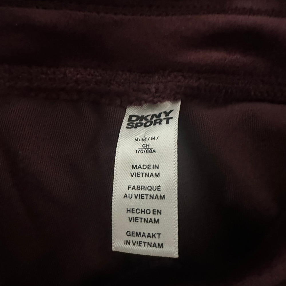 DKNY Sport Womens Velour Hoodie and Jogger Pants Set Maroon Medium DP5J9233 - Picture 10 of 10